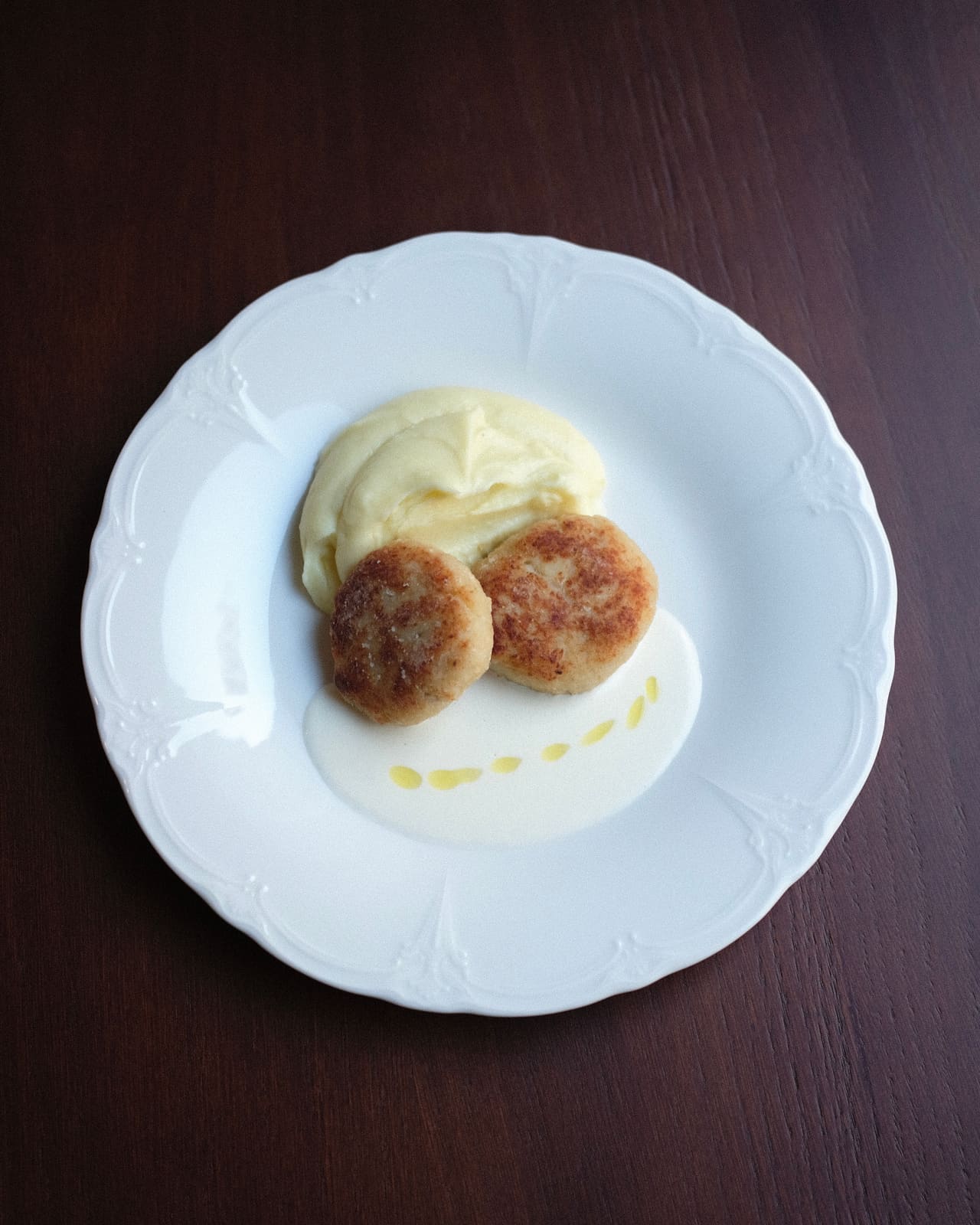 Щучьи котлеты с картофельным пюре